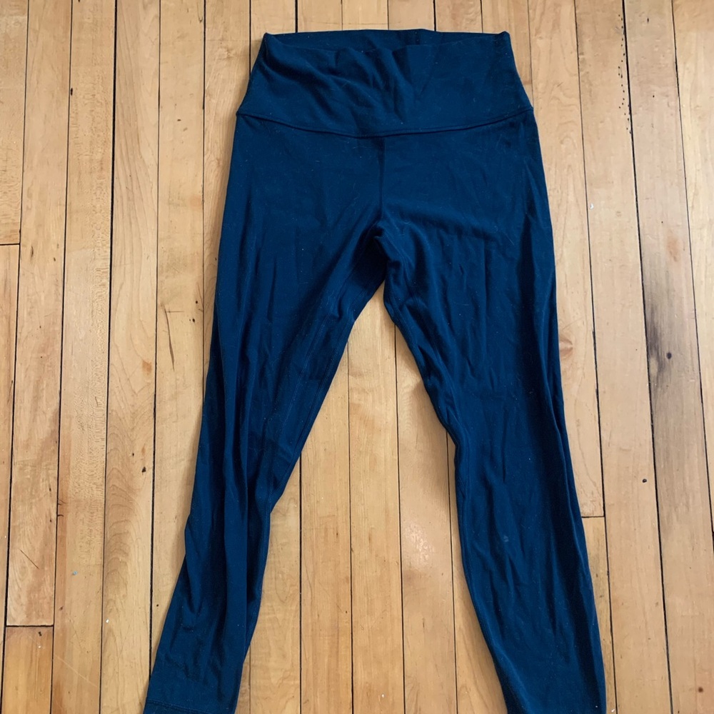 Dark turquoise lululemon align 25in, size 6, like new